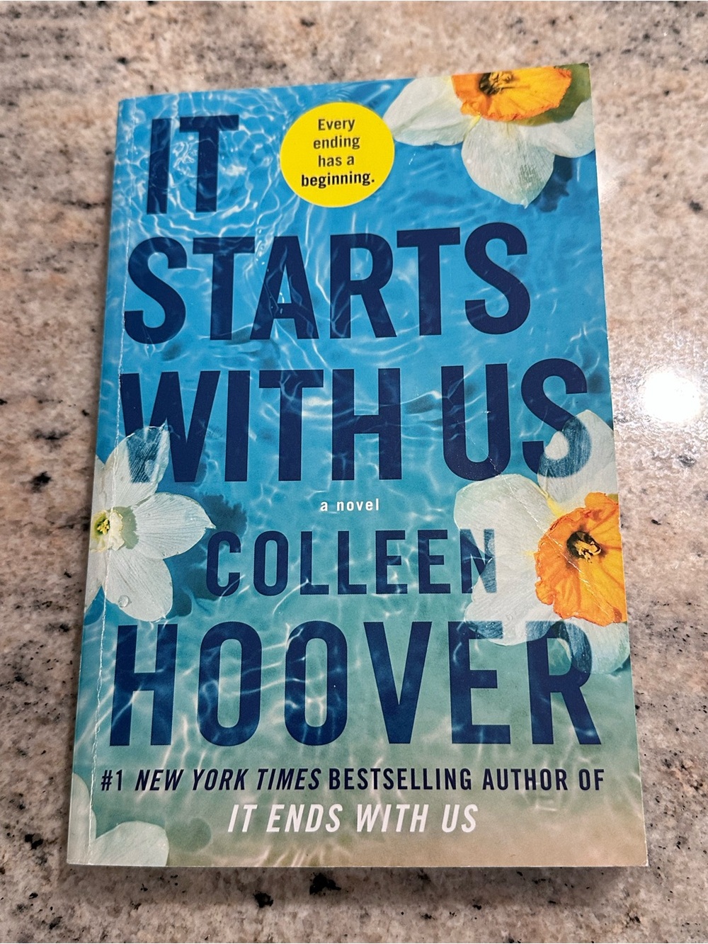 It Starts With Us by Colleen Hoover - Blue Floral Paperback